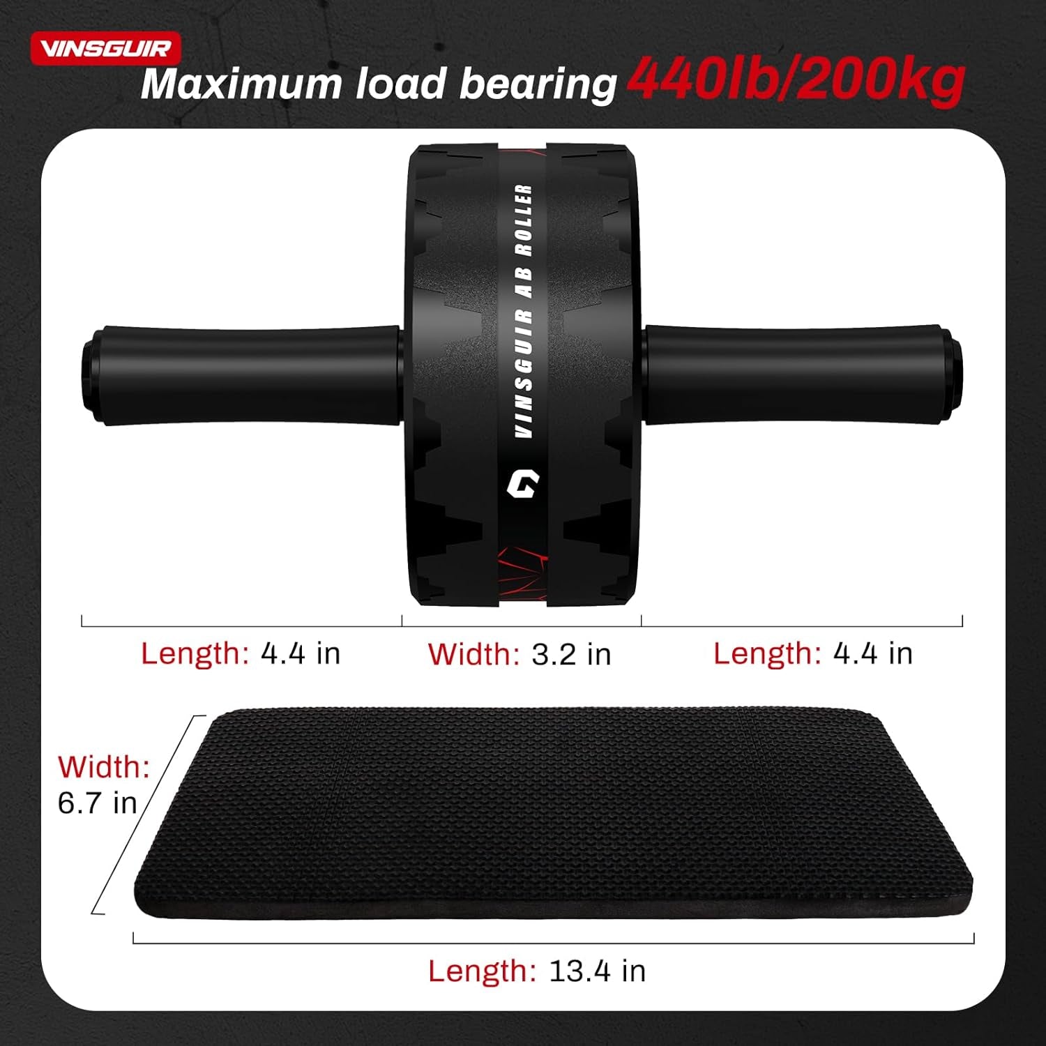 VINSGUIR Ab Roller Wheel, Abs & Core Workout Equipment for Home Gym