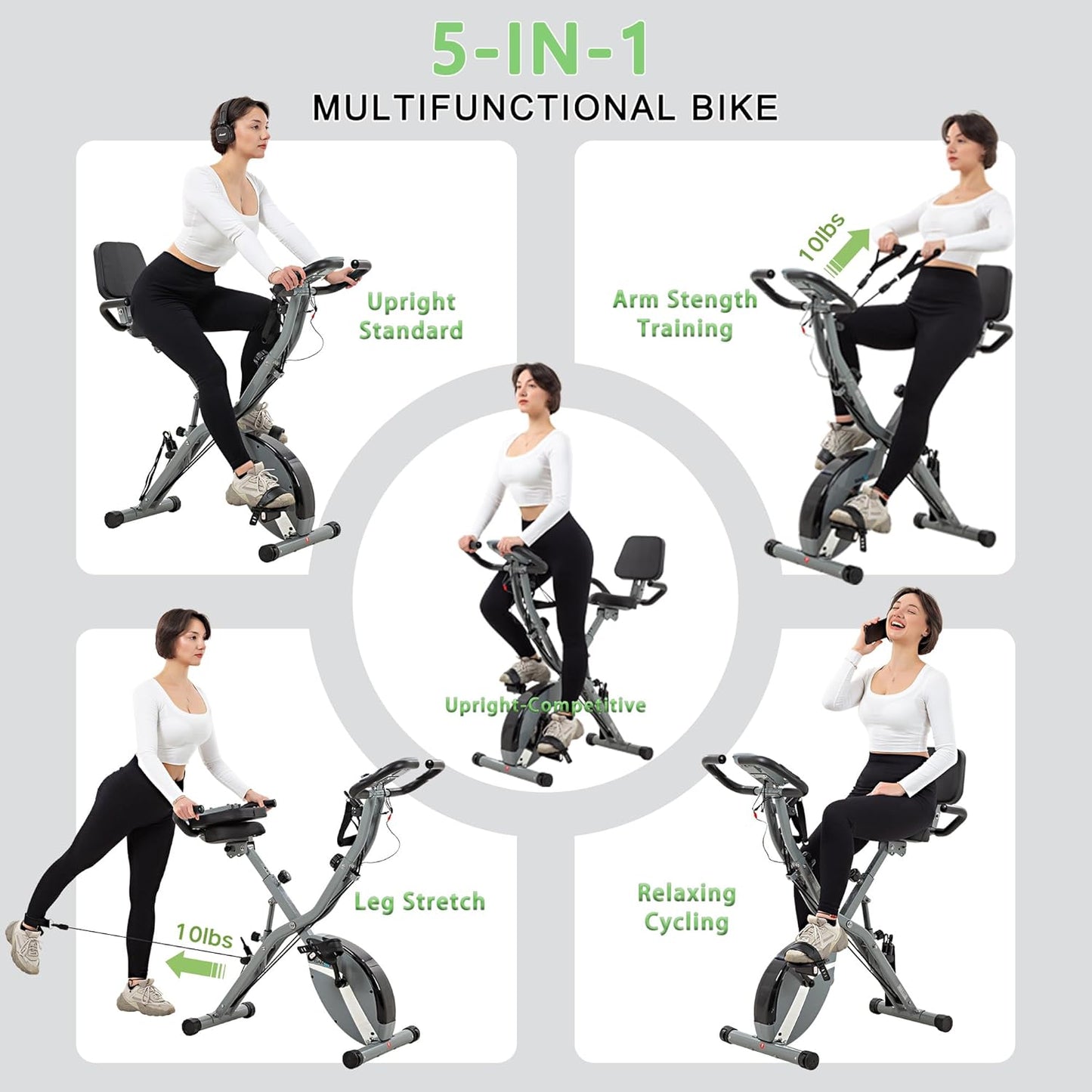 BARWING Stationary Exercise Bike for Home Workout