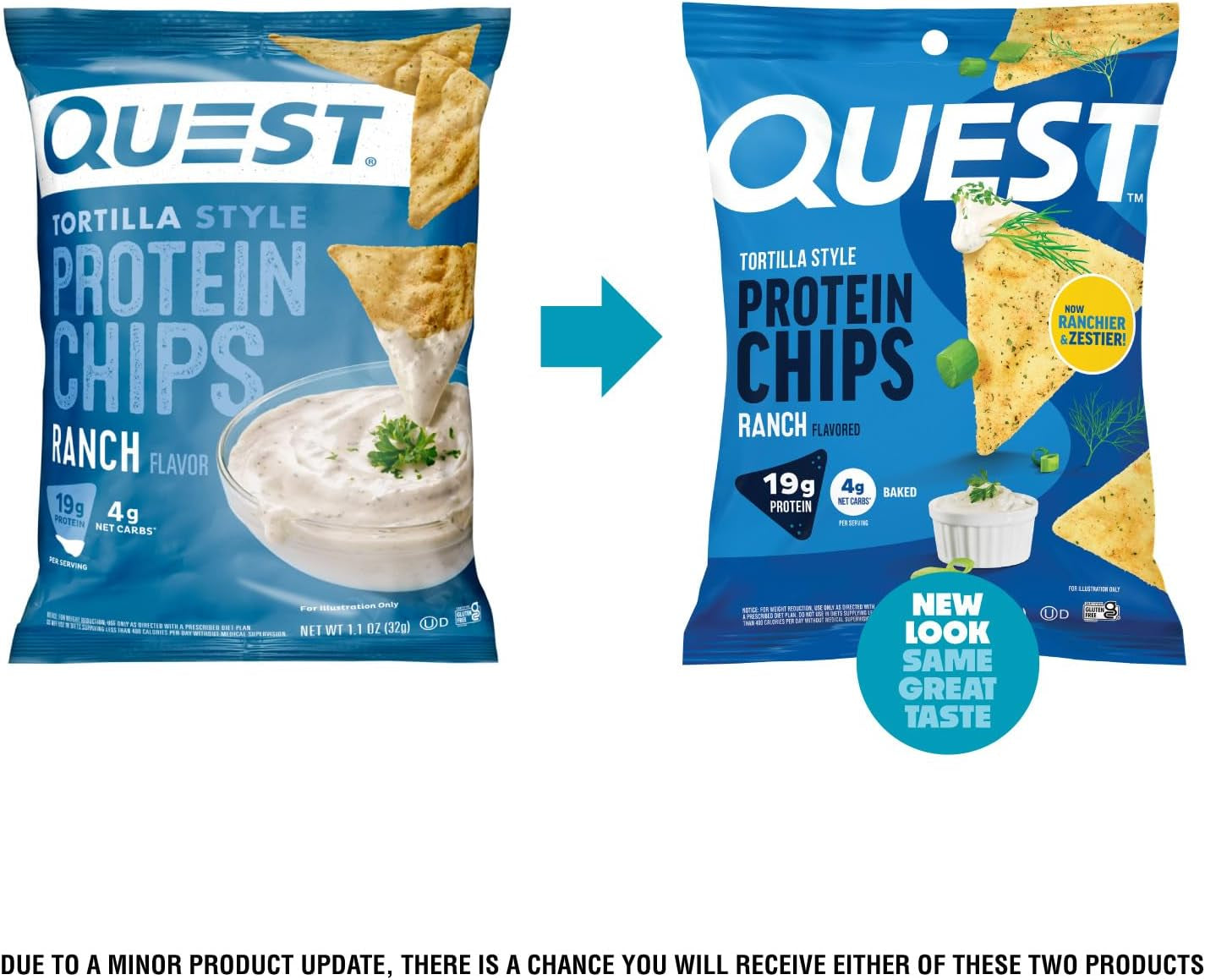 Nutrition Ranch Tortilla Style Protein Chips (Pack of 12)