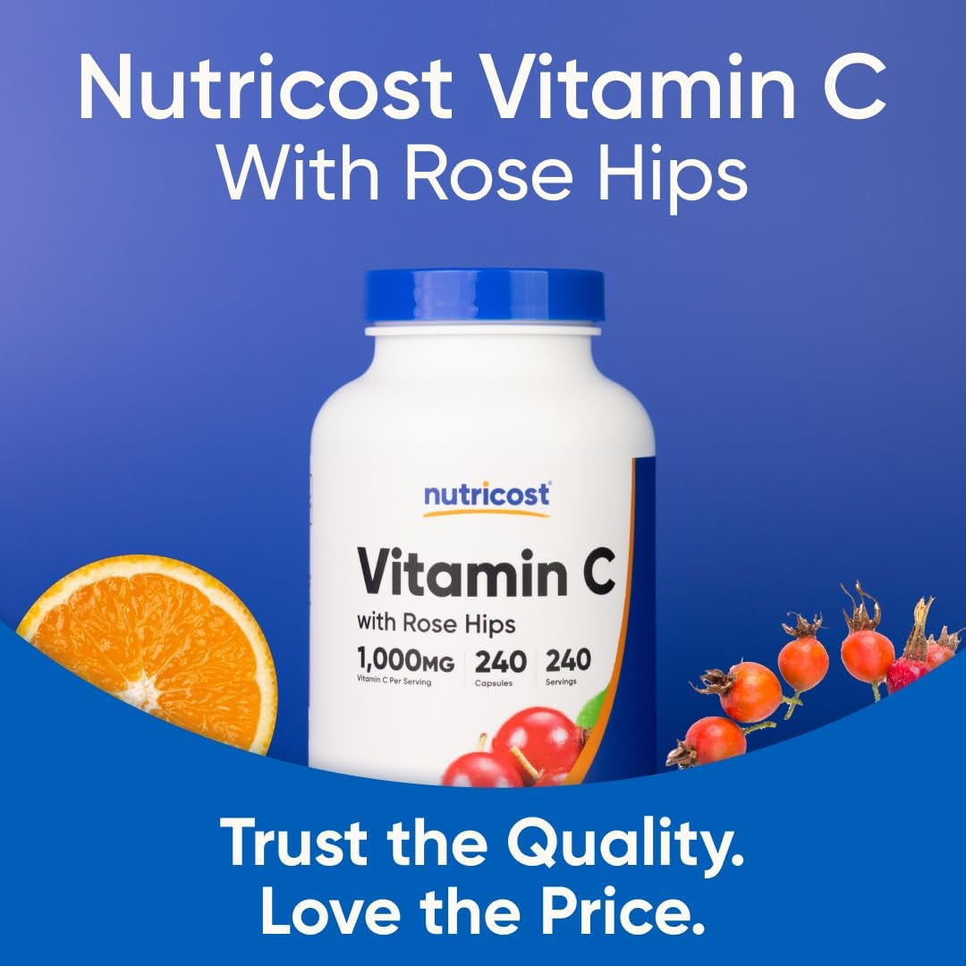 Nutricost Vitamin C with Rose Hips 1025mg