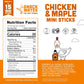 The New Primal Snack Mates Chicken & Maple Sticks, 5G Protein, 35 Calories, (Pack of 90)