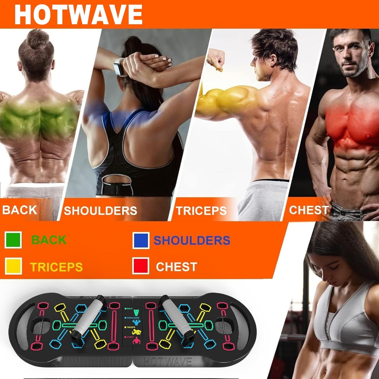 HOTWAVE Push Up Board 20 in 1