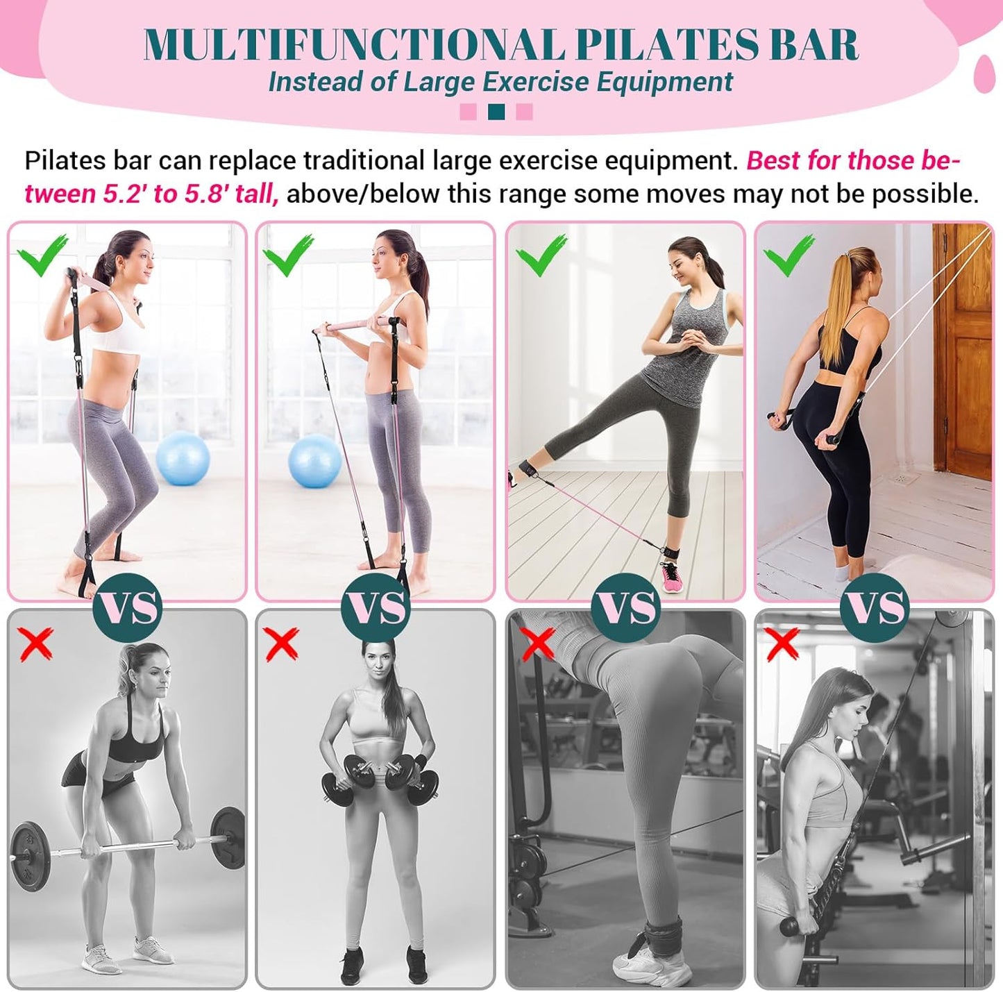 Pilates Bar Kit with Resistance Bands