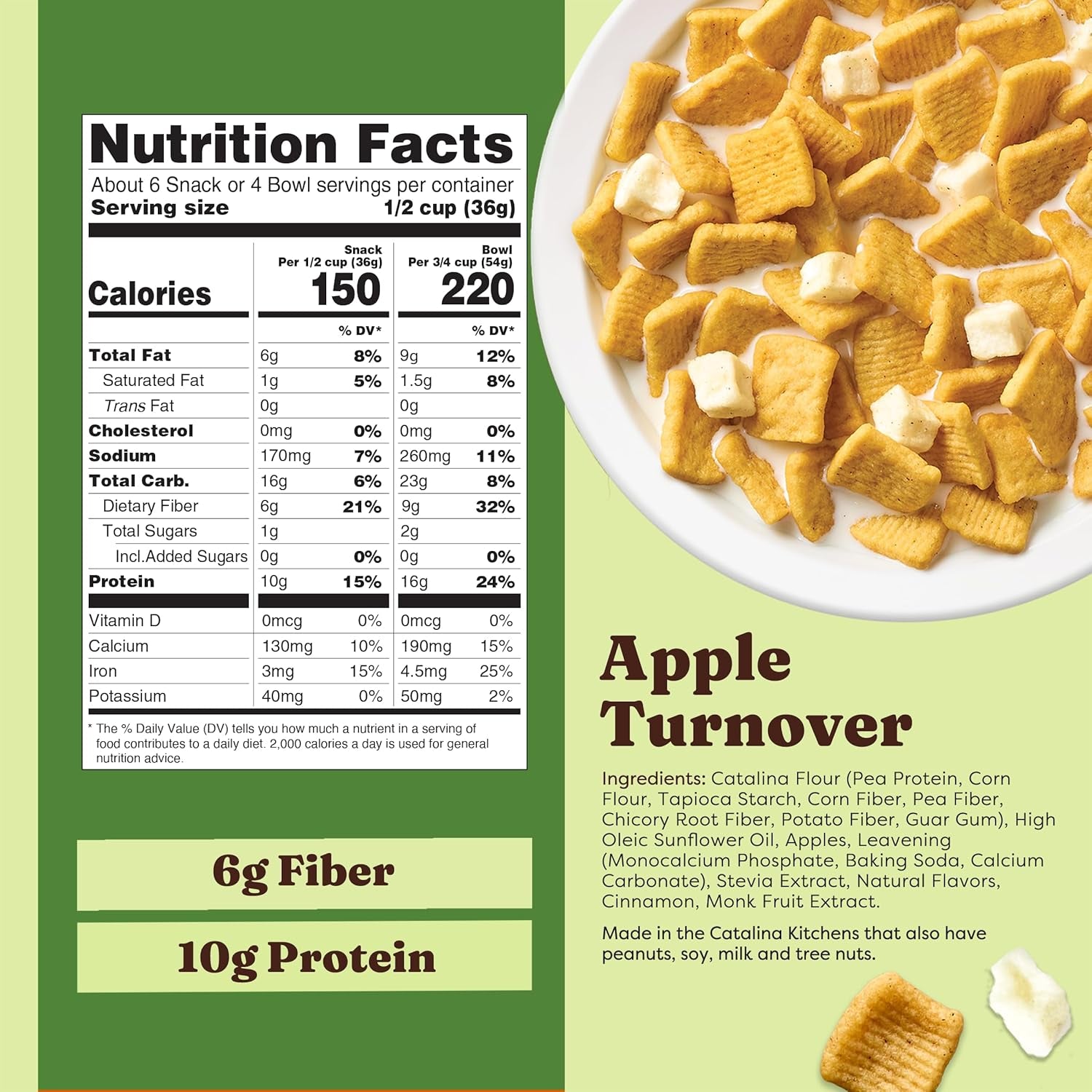 Catalina Crunch Protein Cereal - Apple Turnover - 8 oz Bag (Pack of 1)