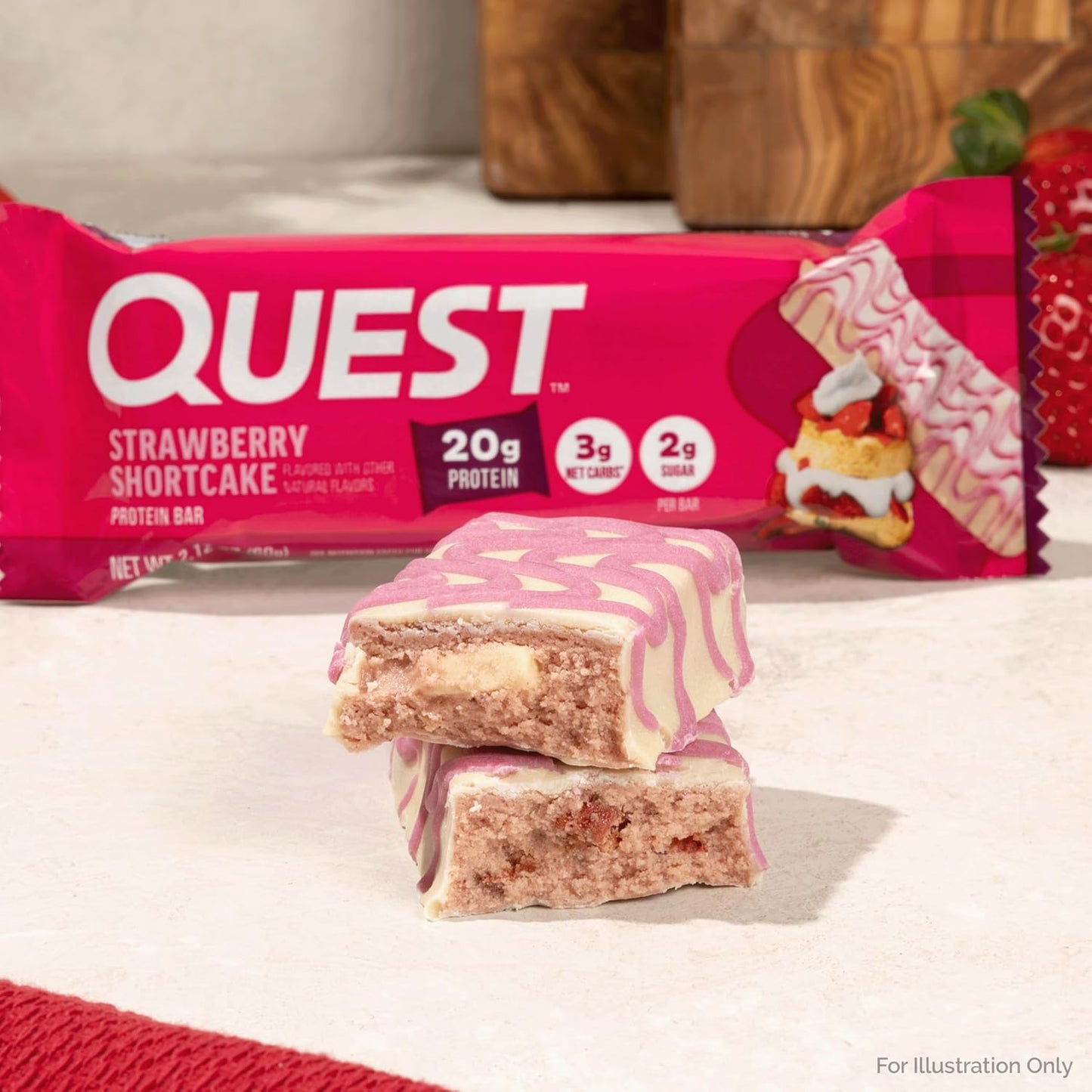 Quest Nutrition Protein Bars, Strawberry Shortcake, 20G Protein, 12 Count