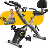 Goimu Exercise Bike, 5 in 1 Foldable Stationary Bike
