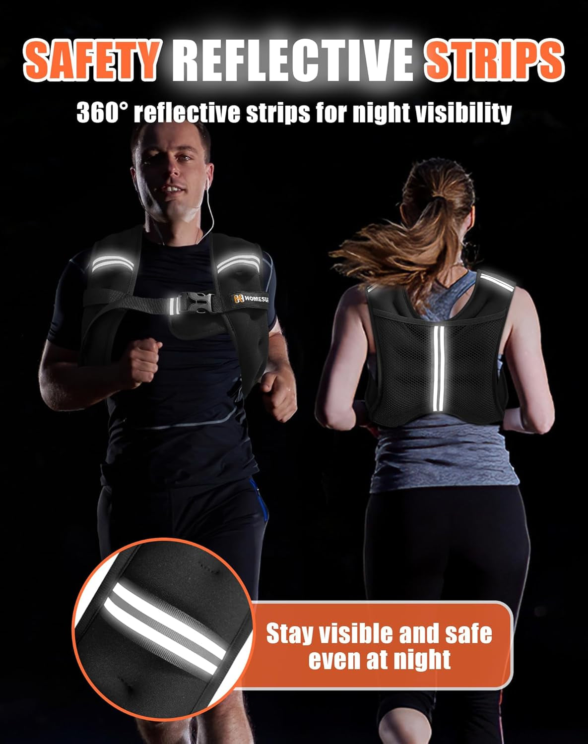 HOMESURE Weighted Vest for Men and Women, 10Lb/15Lb/20Lb/25Lb/30Lb