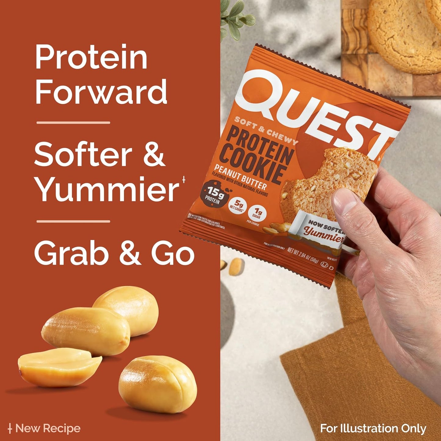 Quest Nutrition Peanut Butter Protein Cookie 12 Count