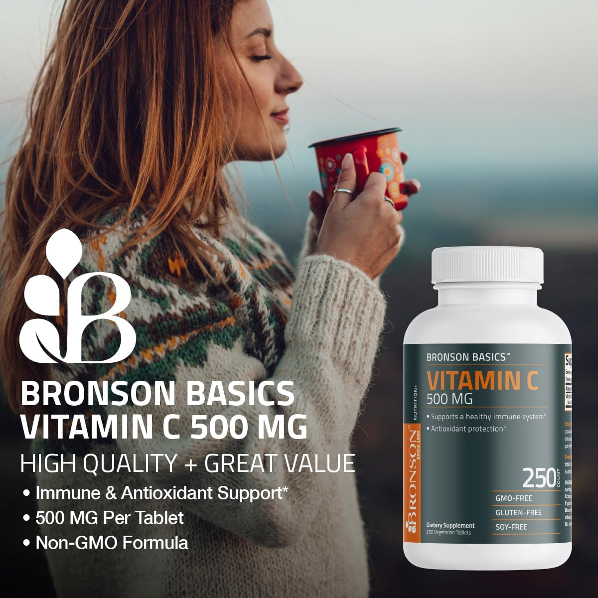 Bronson Vitamin C 500 MG Supports a Healthy Immune System
