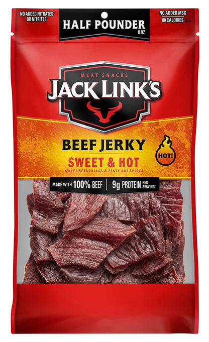 Jack Link's Beef Jerky Half Pounder - Sweet & Hot - 100% Real Beef