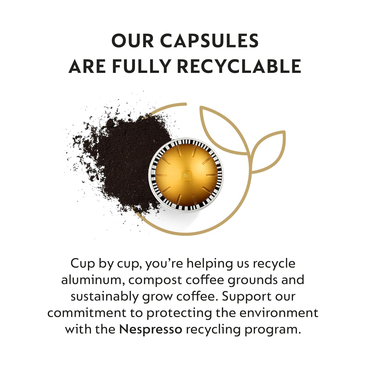 Nespresso Capsules Vertuo, Voltesso, Mild Roast Espresso, Brews 1.35oz.