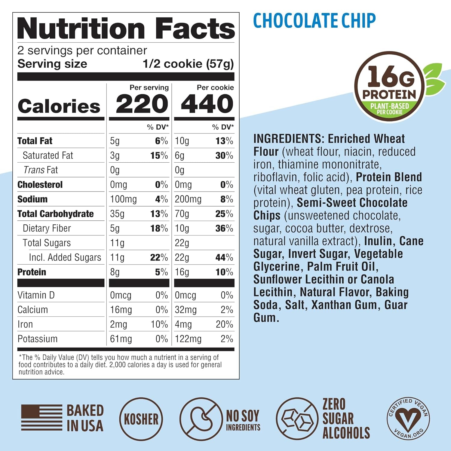 Lenny & Larry's Protein Cookie, Chocolate Chip (Pack of 12)