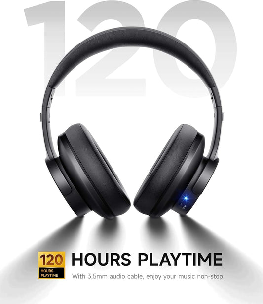 Picun B8 Bluetooth Headphones, 120H Playtime Headphone Wireless Bluetooth