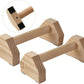 2 PCS Wood Pushup Bars Non-Slip Base