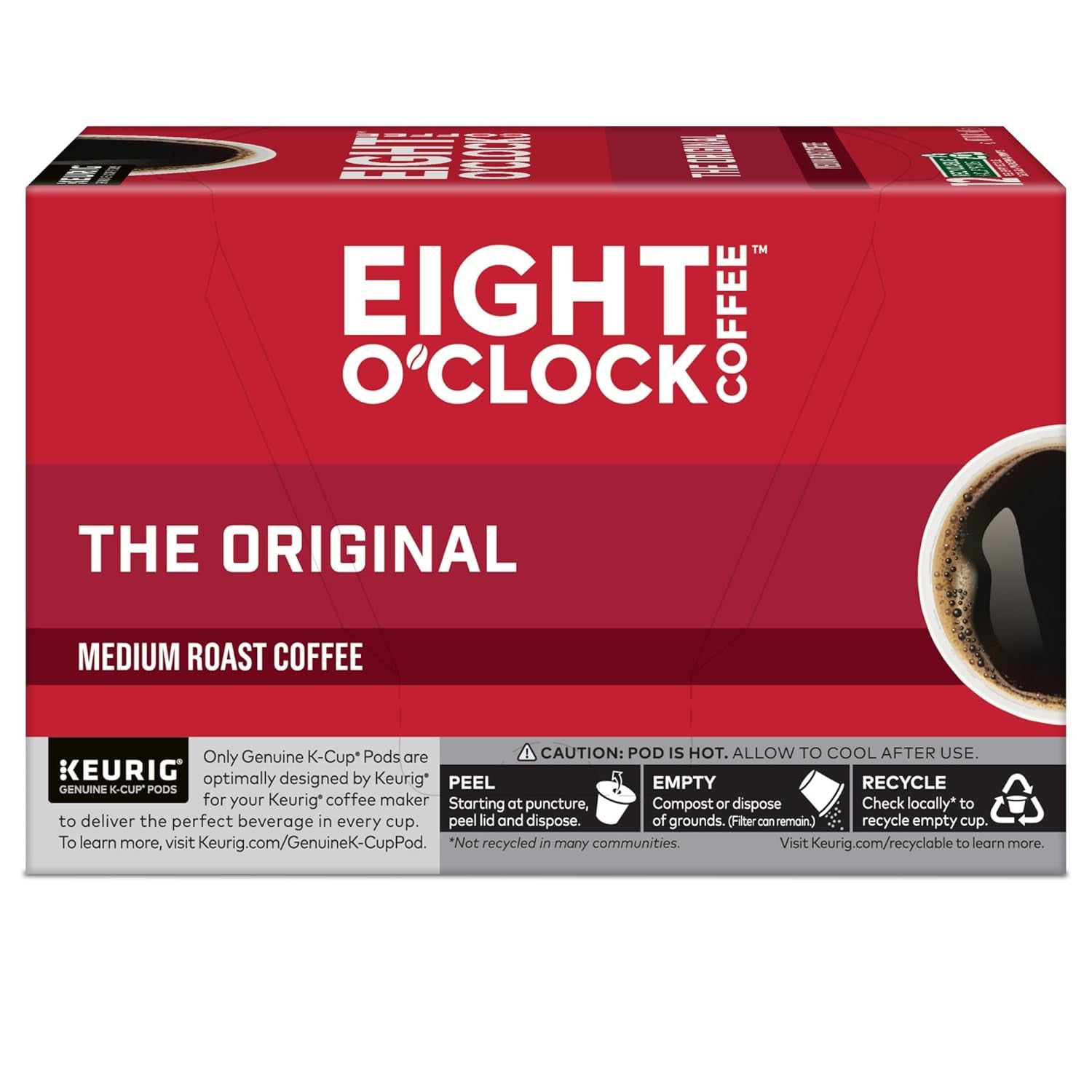 Eight O'Clock Coffee the Original, Single-Serve Keurig K-Cup Pods, Medium Roast Coffee Pods, 72 Count