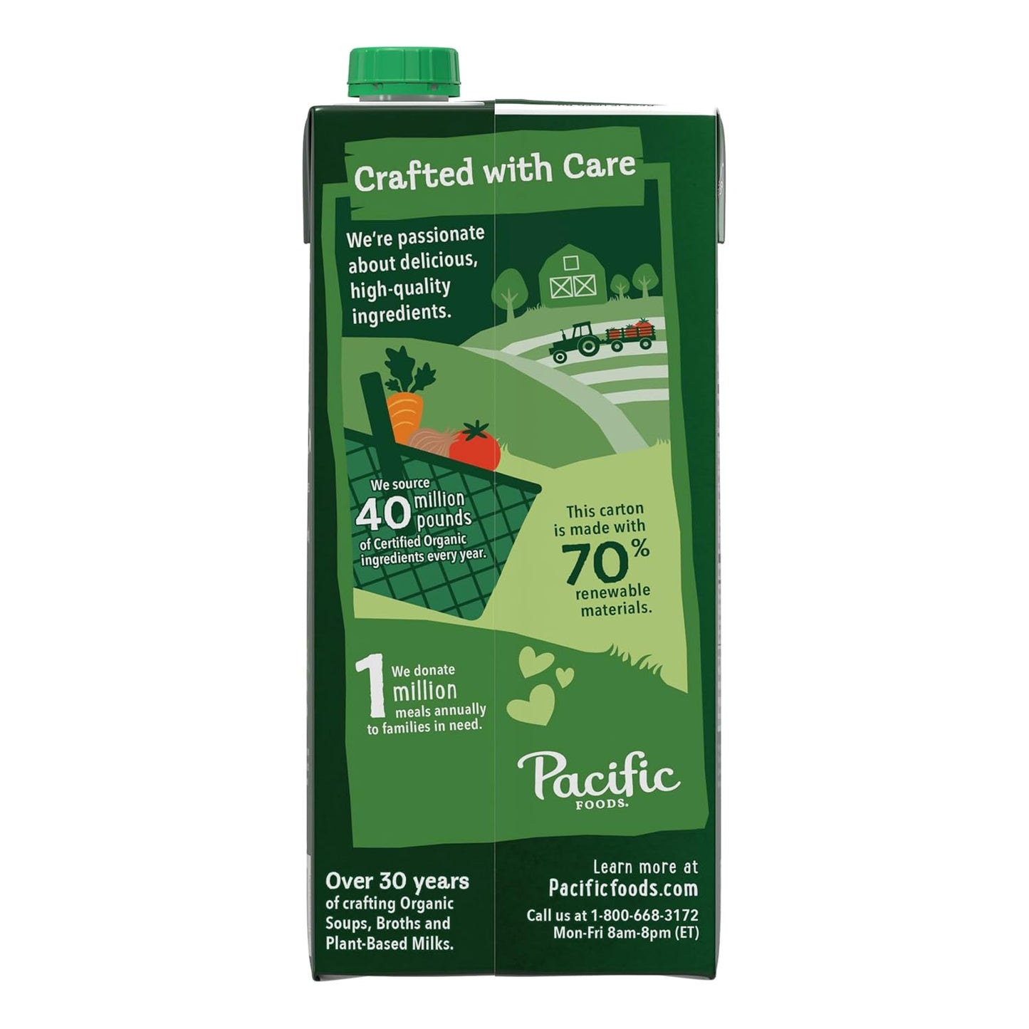 Pacific Foods Organic Unsalted Chicken Bone Broth, 32 Oz Carton