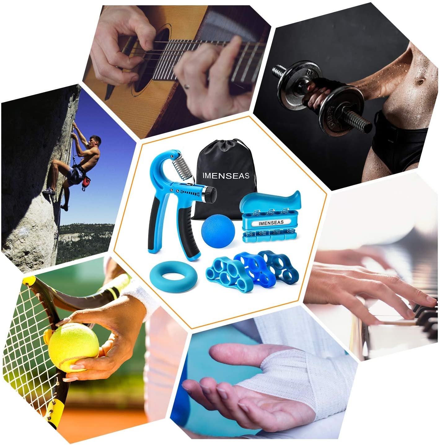 Grip Strength Trainer 7 Pack Adjustable