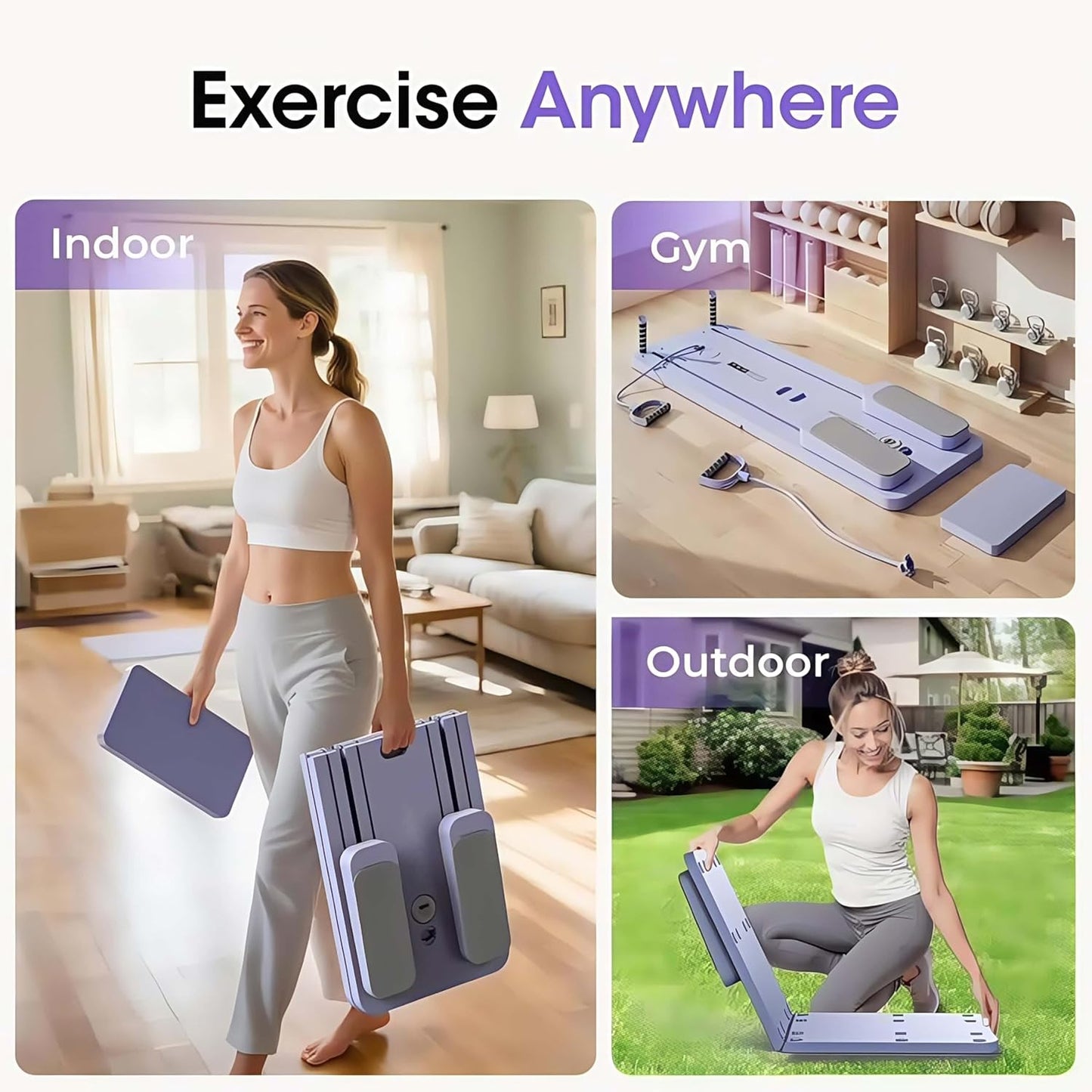 CroyVine Pilates Reformer Board for Home Workout