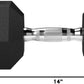 40 Rubber Hex Dumbbell Hand Weight