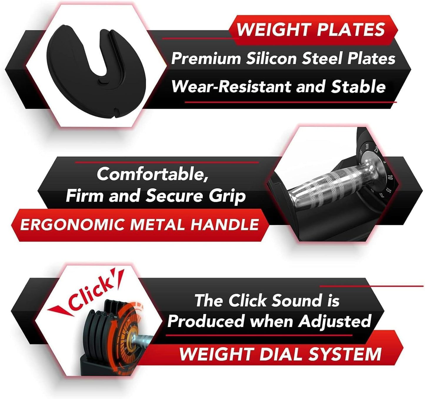 Keppi Adjustable Dumbbells Set - 25lb/50lb