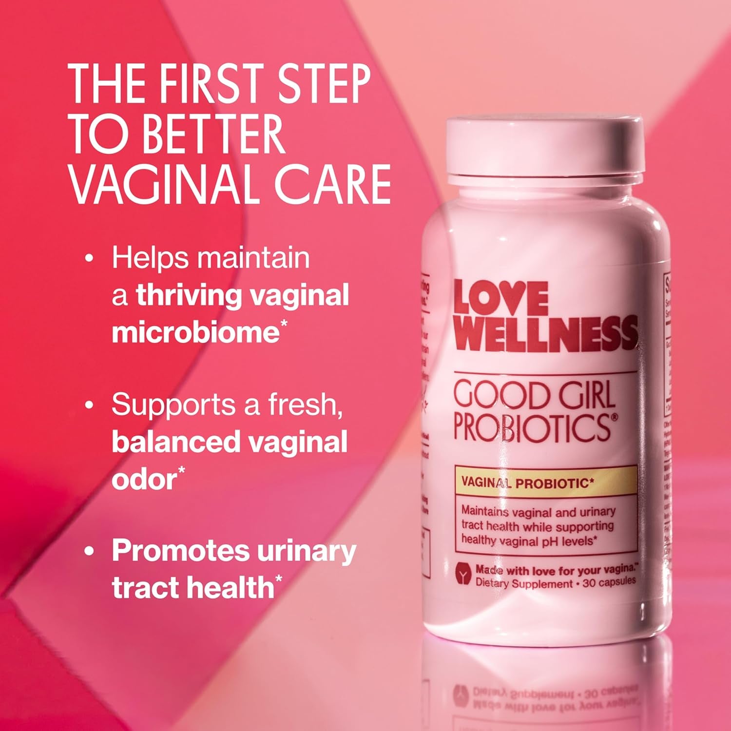 Love Wellness Good Girl Probiotics | Women’s Vaginal Health & pH Balance Supplement