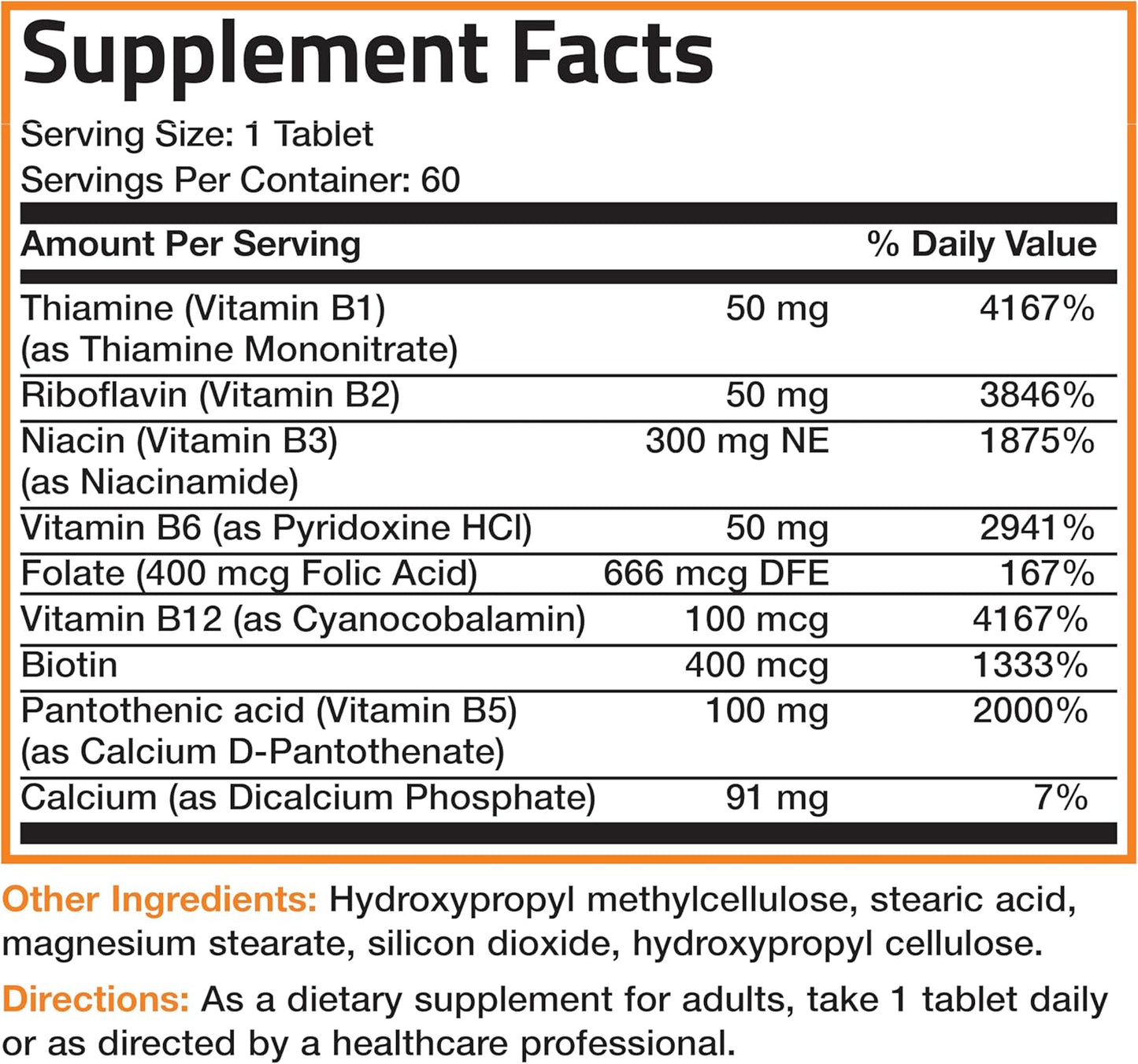 Bronson Super B Vitamin B Complex Sustained Slow Release