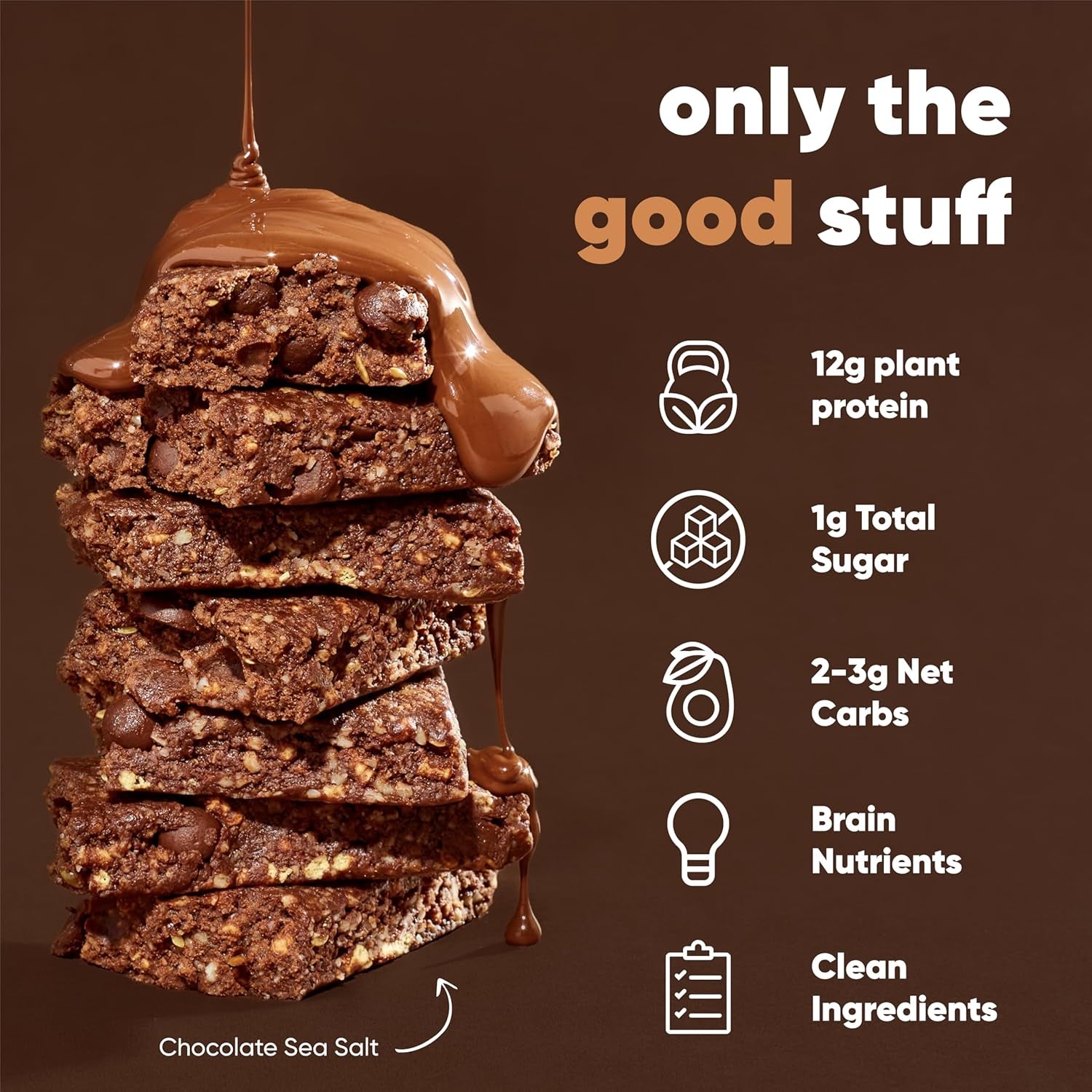 IQBAR Clean Plant Protein Bars - Chocolate Lovers Variety - 12 Count