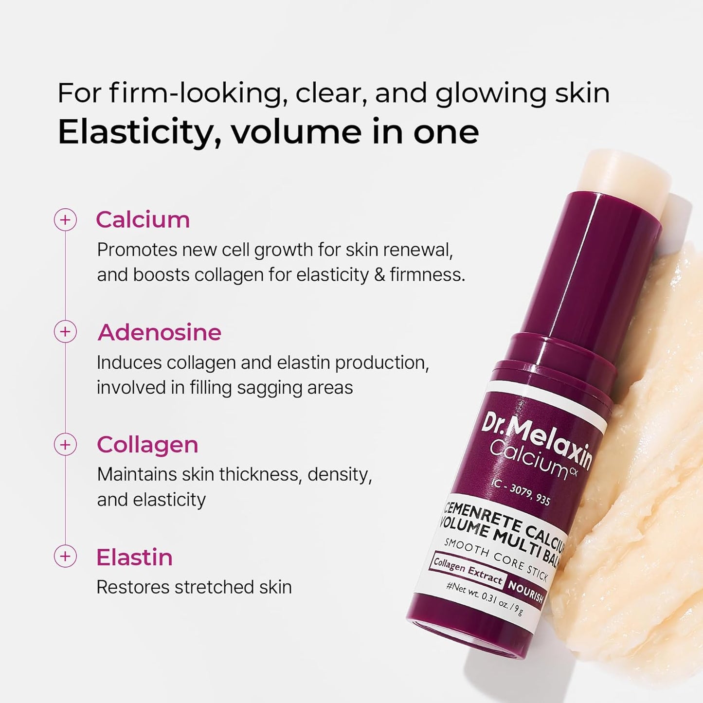 Dr.Melaxin Calcium Multi Balm Stick, Collagen & Elastin Wrinkle Stick