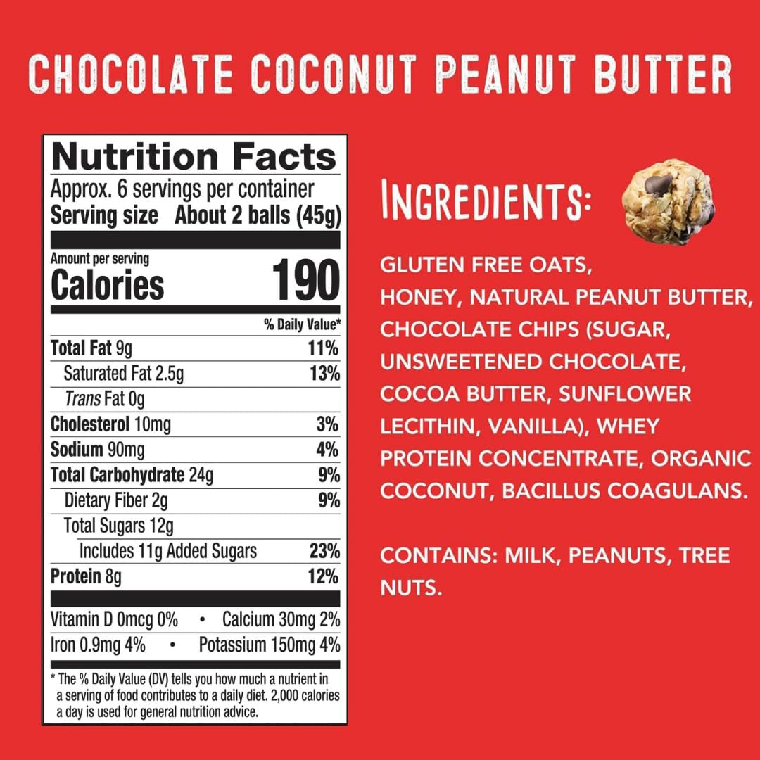 simplyFUEL Whole-Food Protein Balls (Peanut Butter Chocolate Coconut Fusion)