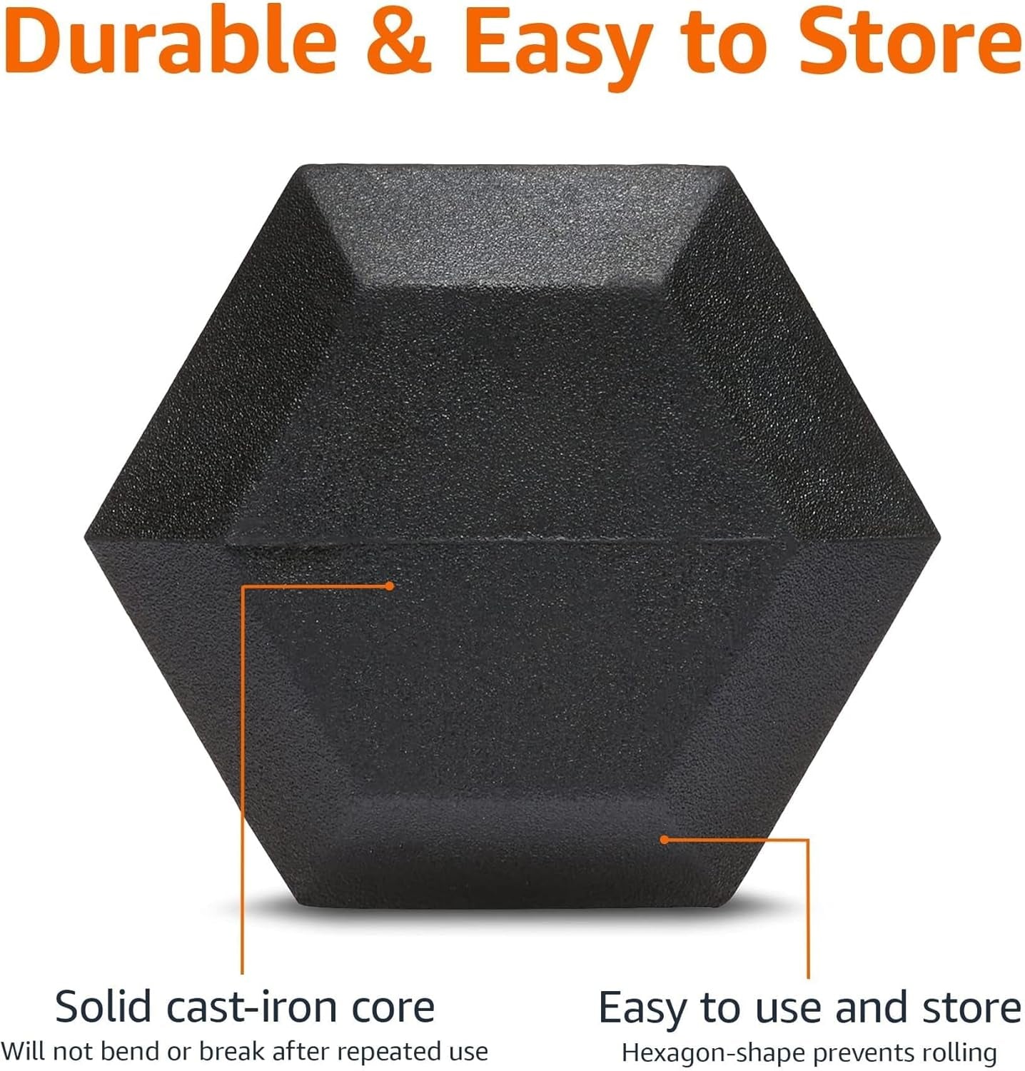 40 Rubber Hex Dumbbell Hand Weight