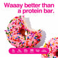 Protein Donuts - 22G Protein, Pink Sprinkle, Zero Sugar Snack - 8 Pack with Two Donuts per Pack