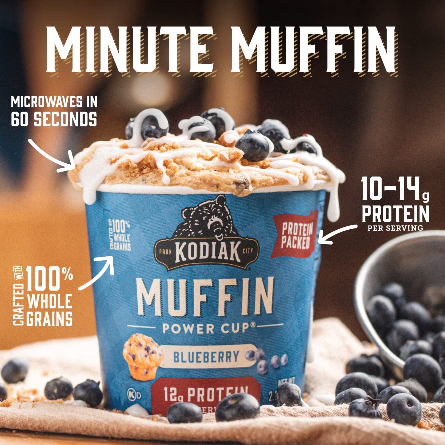 Minute Muffins, Mountain Blueberry (Pack of 12)