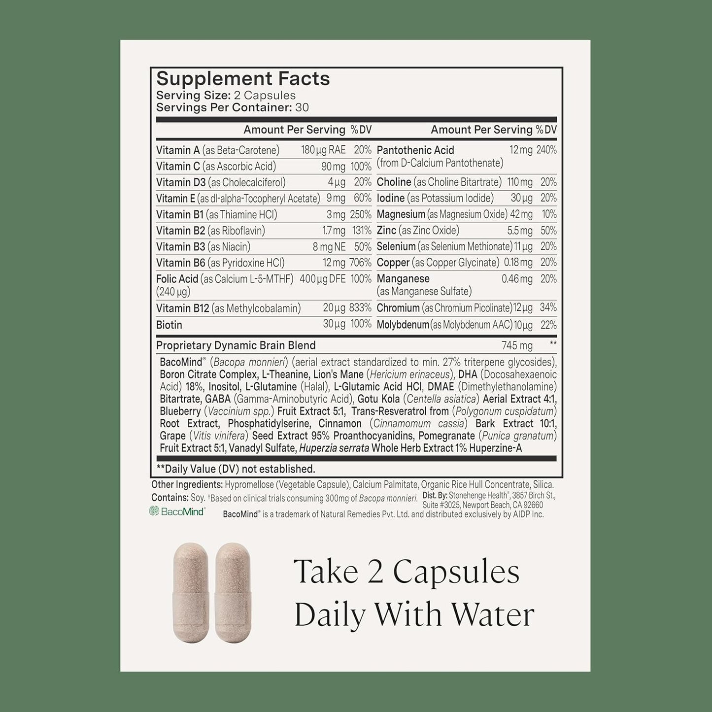 Stonehenge Health Dynamic Brain Nootropic Formula