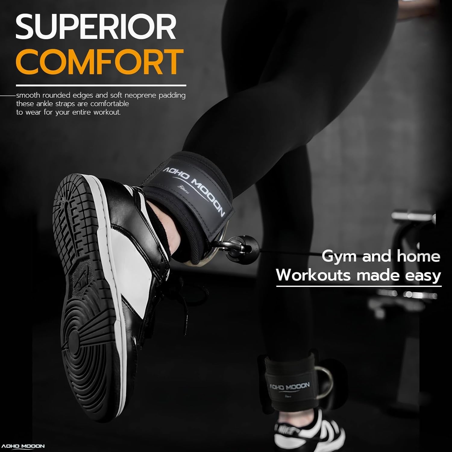 Comfortable Adjustable Ankle Straps for Cable Machines