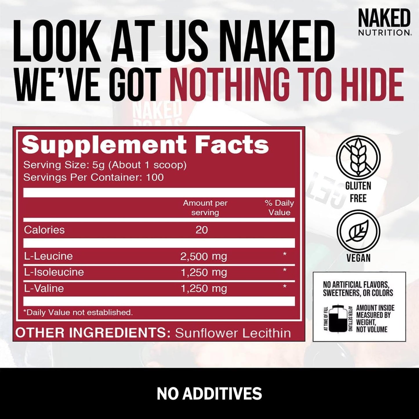 NAKED BCAAs Amino Acids Powder