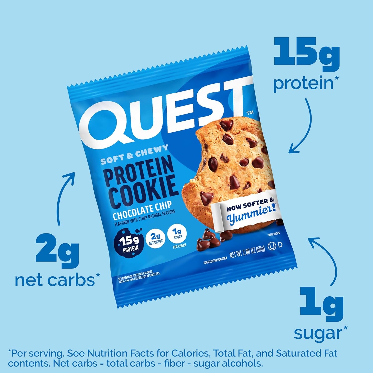Quest Nutrition Chocolate Chip Protein Cookie 12 Count