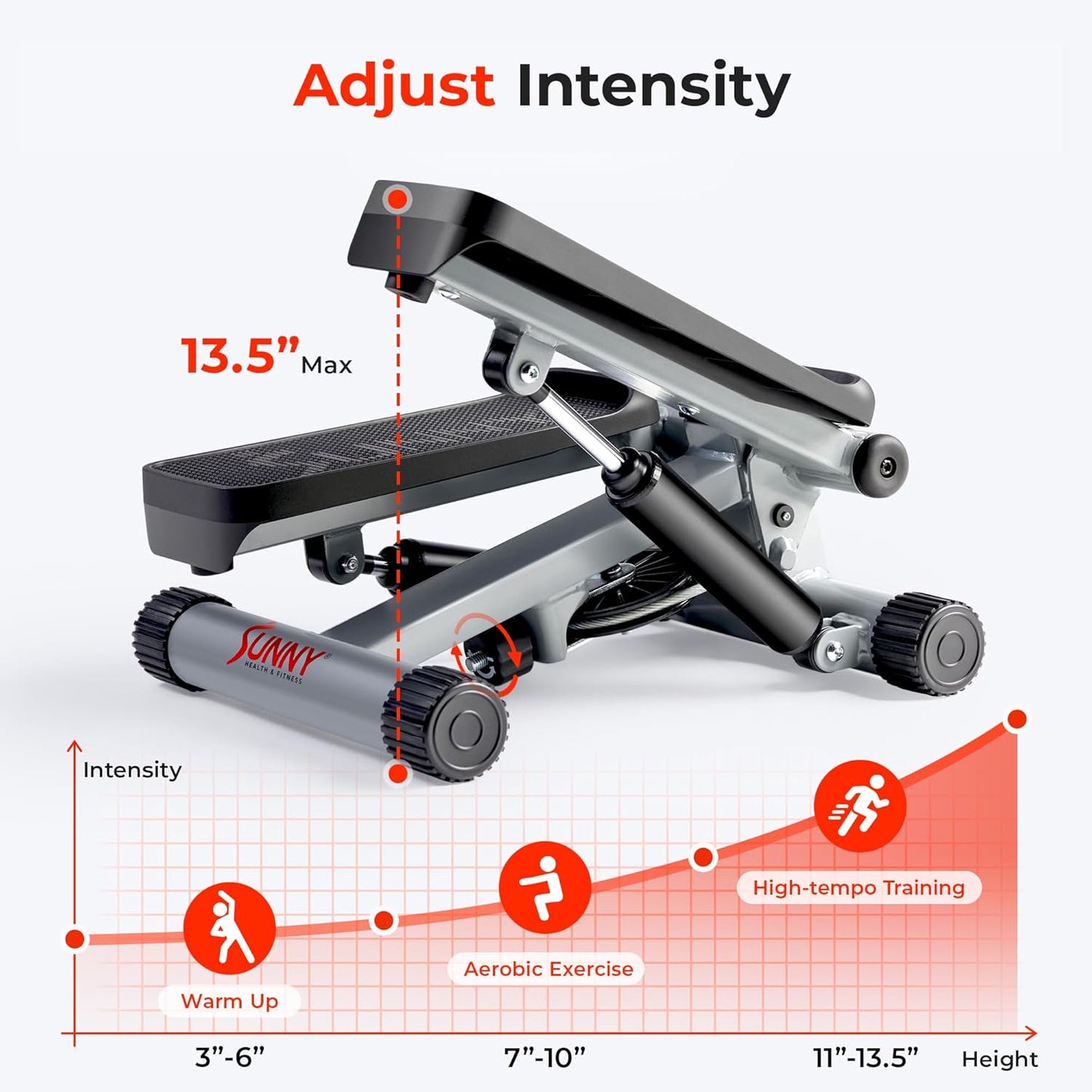 Sunny Health & Fitness Mini Steppers for Exercise at Home