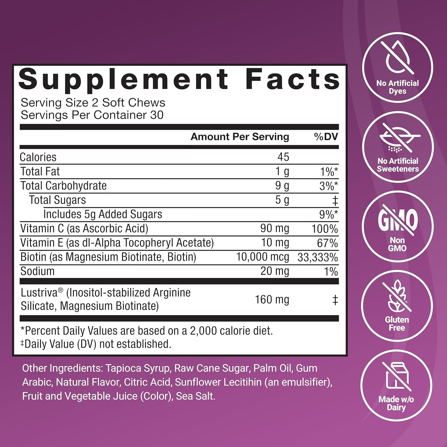 Force Factor Hair Growth Accelerator Soft Chews