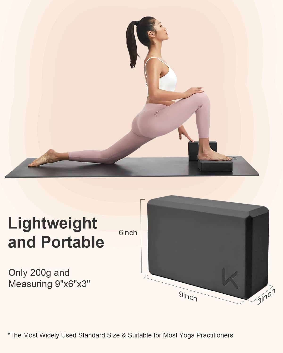 KEEP Yoga Block - High-Density EVA Foam 2 Pack