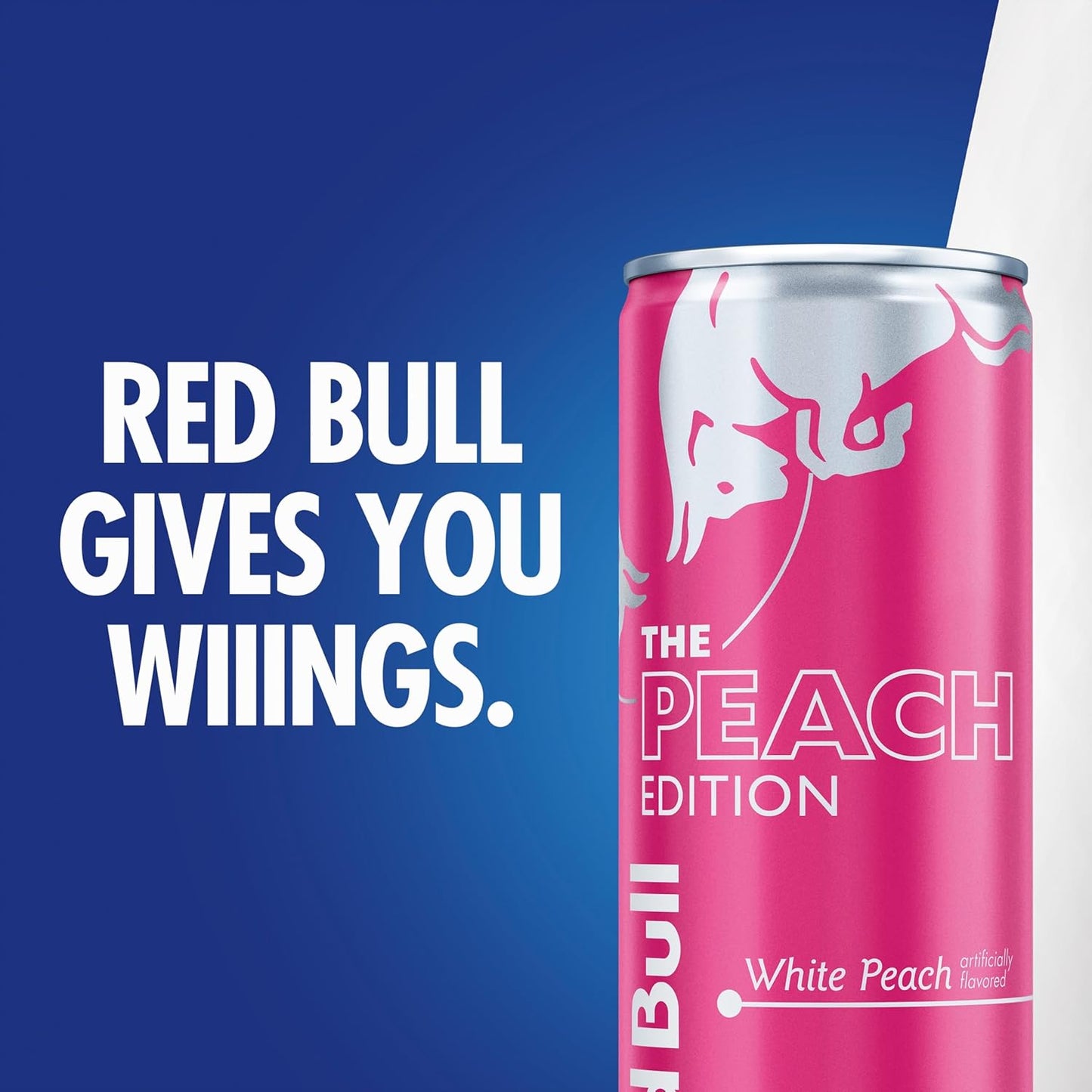 Red Bull Peach Edition Energy Drink, White Peach, 12 Fl. oz., 24 Cans