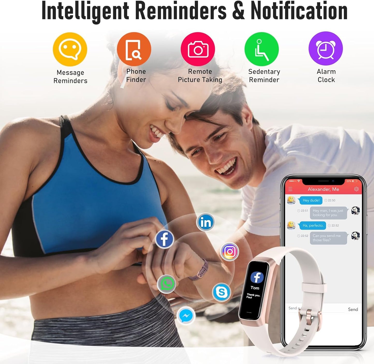 Fitness Tracker with 24/7 Heart Rate