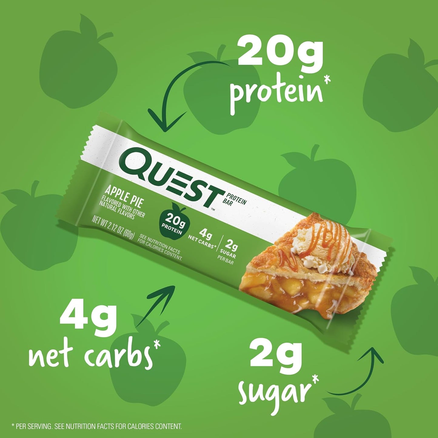 Quest Nutrition Apple Pie Protein Bar, 20G Protein, 12 Count
