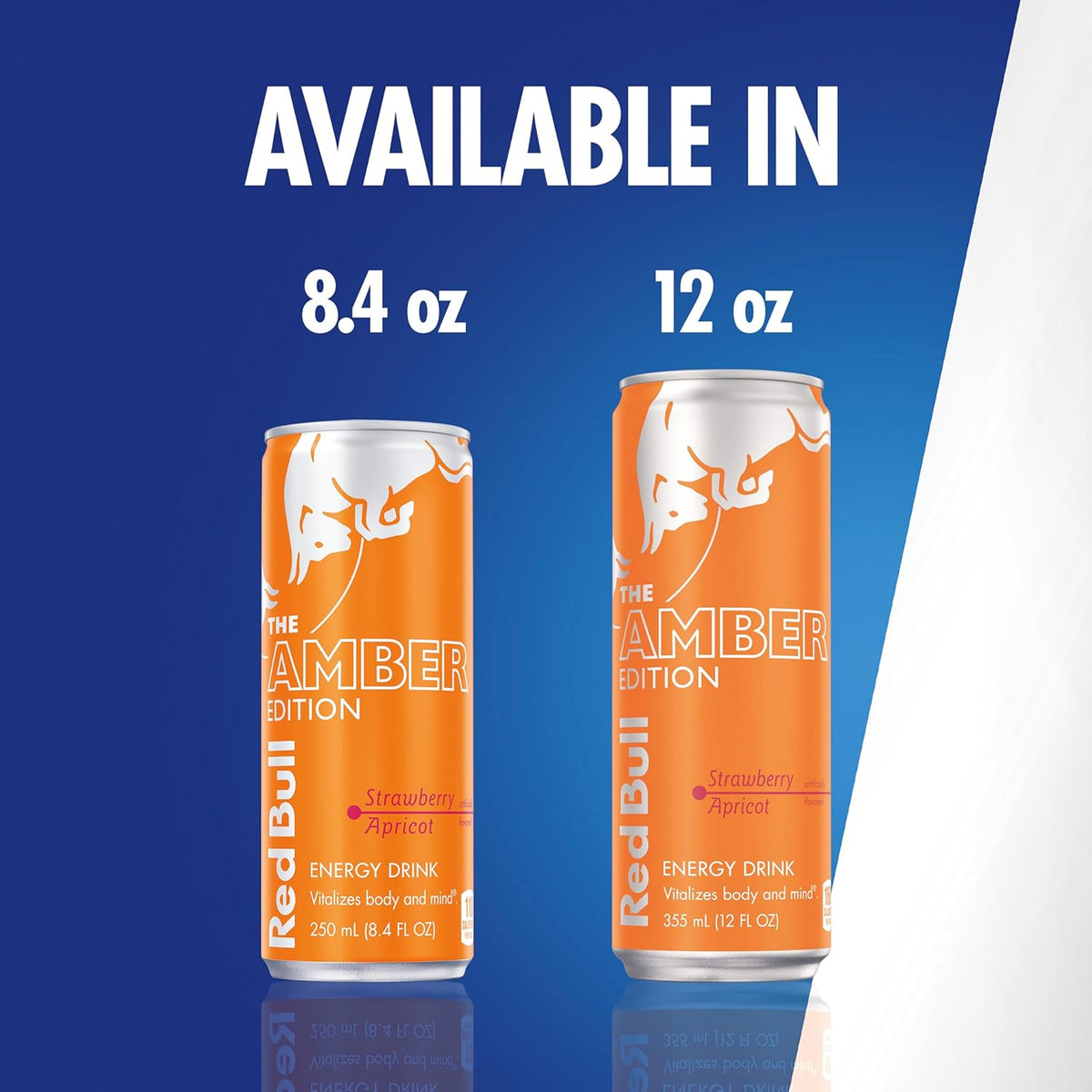 Red Bull Amber Edition Energy Drink, Strawberry Apricot, 12 Fl oz, Pack of 24 Cans