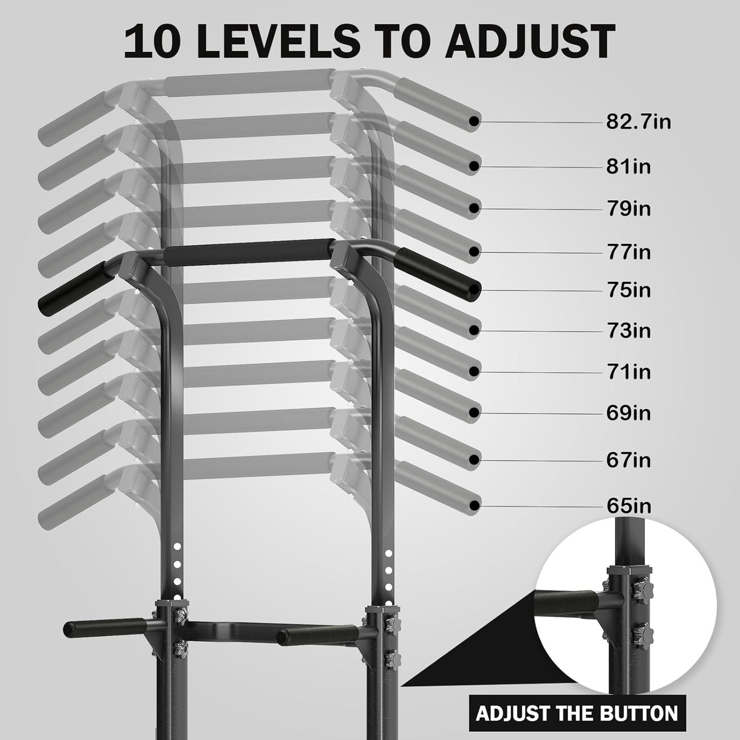 Power Tower Dip Station Pull up Bar for Home Gym
