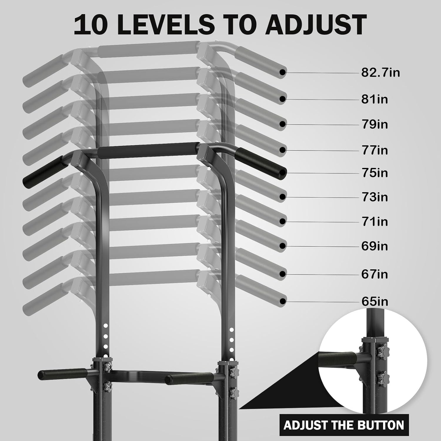 Power Tower Dip Station Pull up Bar for Home Gym