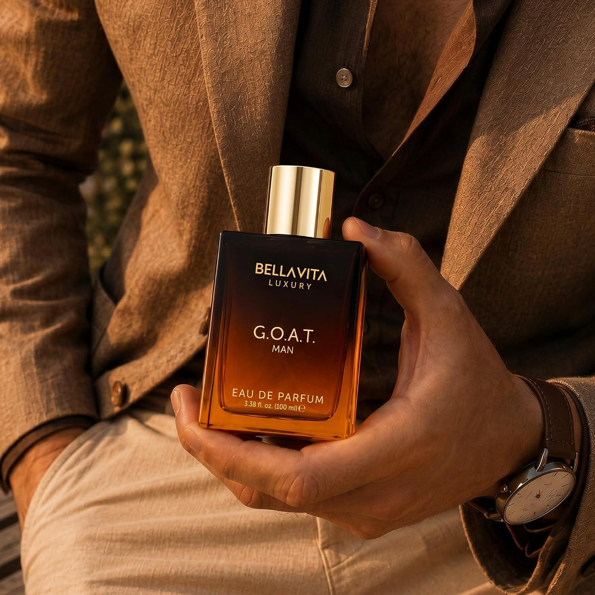 Bellavita Luxury G.O.A.T. Eau De Parfum for Men, 3.4 Fl Oz (100 Ml)