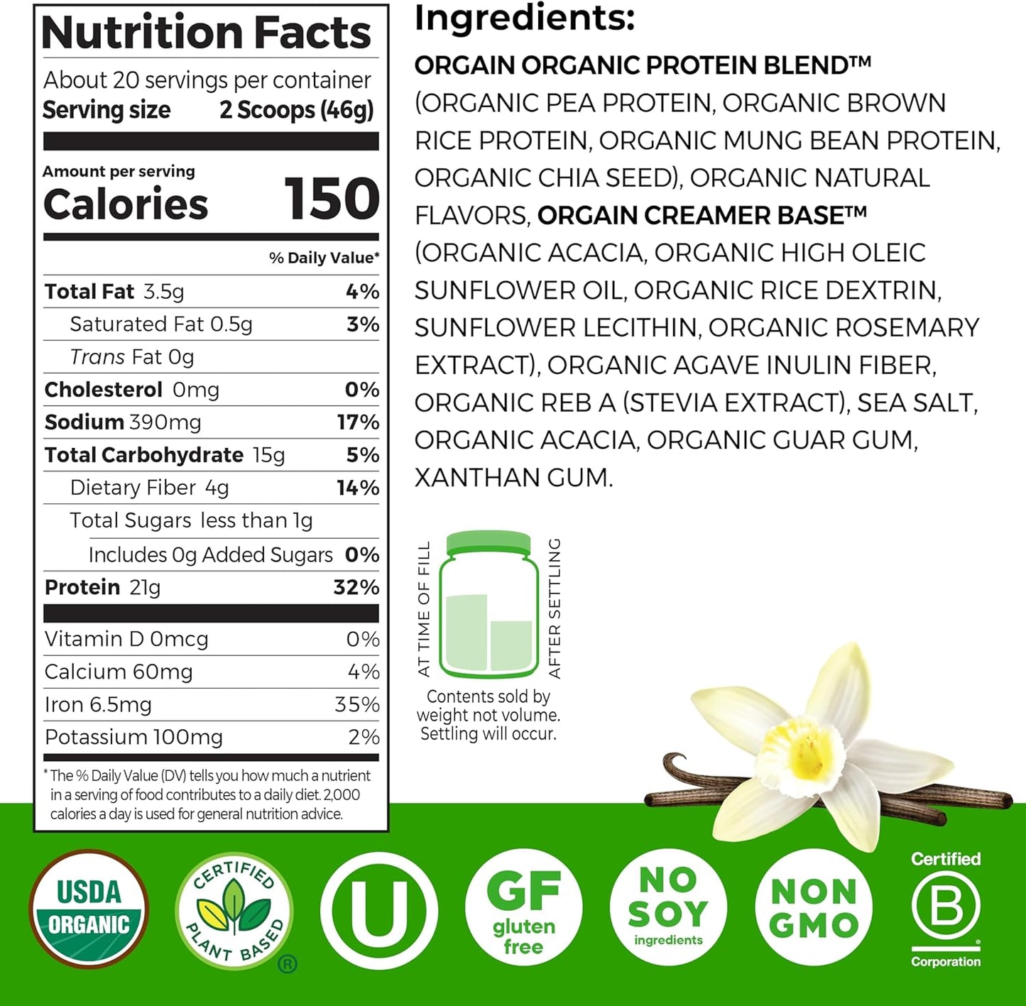 Orgain Organic Vegan Protein Powder
