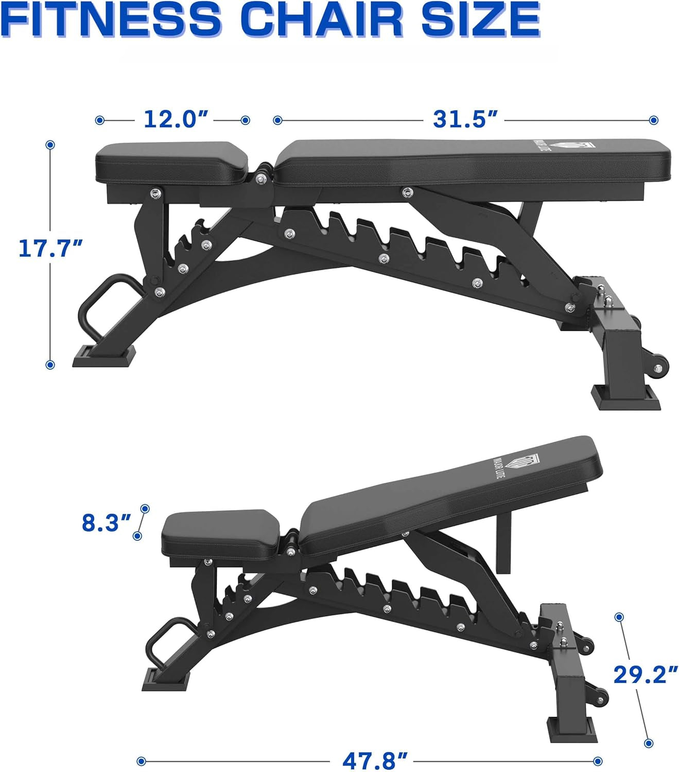 MAJOR FITNESS Weight Bench - 1300LBS Weight Capacity