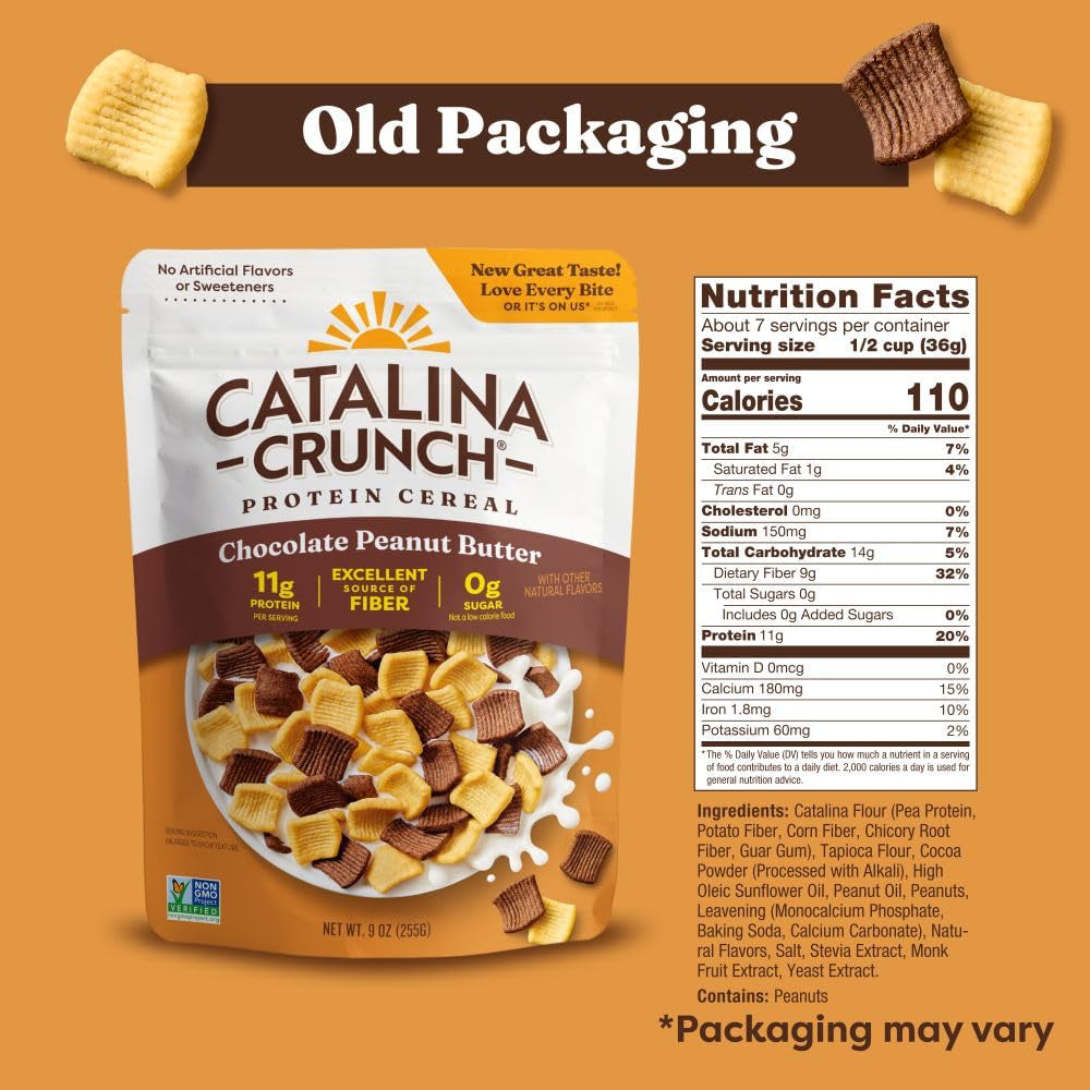 Catalina Crunch Protein Cereal - Chocolate Peanut Butter - 9 oz. Bag (Pack of 1)