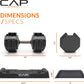 CAP Barbell ADJUSTABELL Adjustable Round Dumbbell Weights